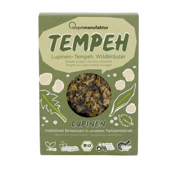 Produktfoto zu Tempeh Lupinen Wildkräuter 200g