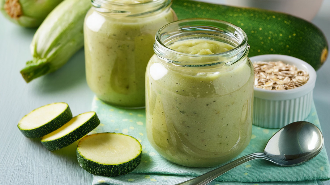 Babybrei mit Zucchini, Kartoffel und Haferflocken