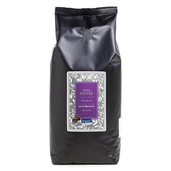 Produktfoto zu b*Hochlandkaffee ganze Bohne 1kg