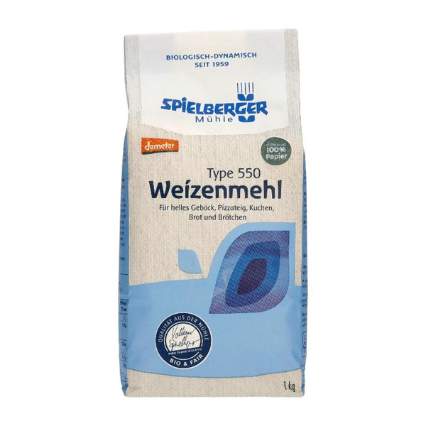 Produktfoto zu Typ 550, Weizenmehl 1kg