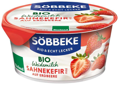 Produktfoto zu Sahnekefir auf Erdbeere, 150g