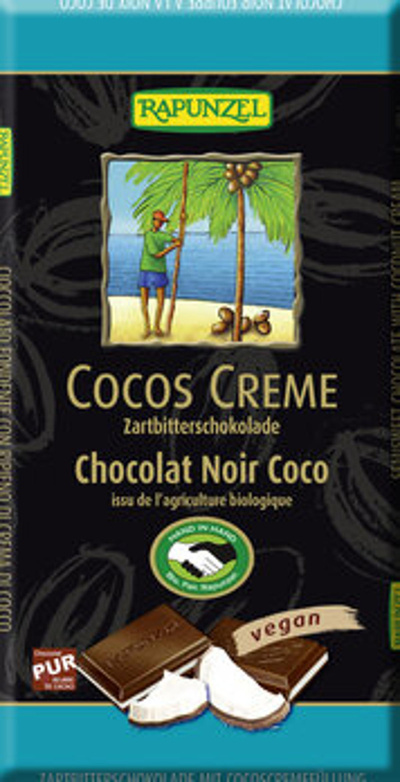 Produktfoto zu Cocos Creme Zartbitter Schokolade 100g