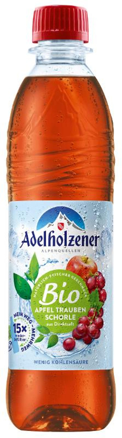 Produktfoto zu Adelholzener Apfel Trauben Schorle 12x0,5l