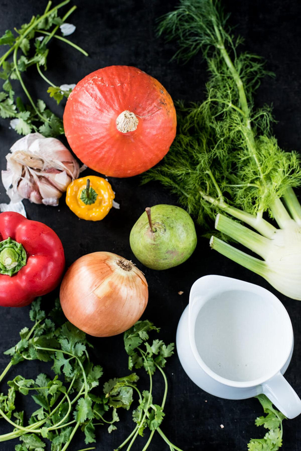 Produktfoto zu Kochbox Gemüsecurry mit Kürbis und Birne