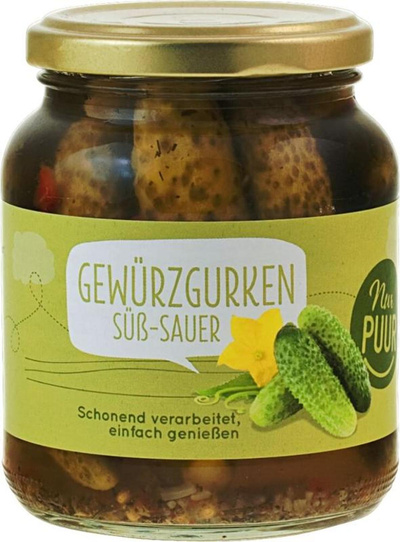Produktfoto zu Gewürzgurken süß sauer 350g