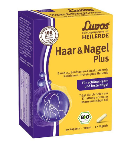 Produktfoto zu Heilerde Haar und Nagel Plus Kapseln 30 Stück