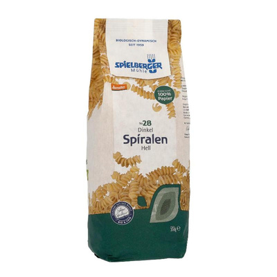 Produktfoto zu Dinkel Spiralen Helll 500g