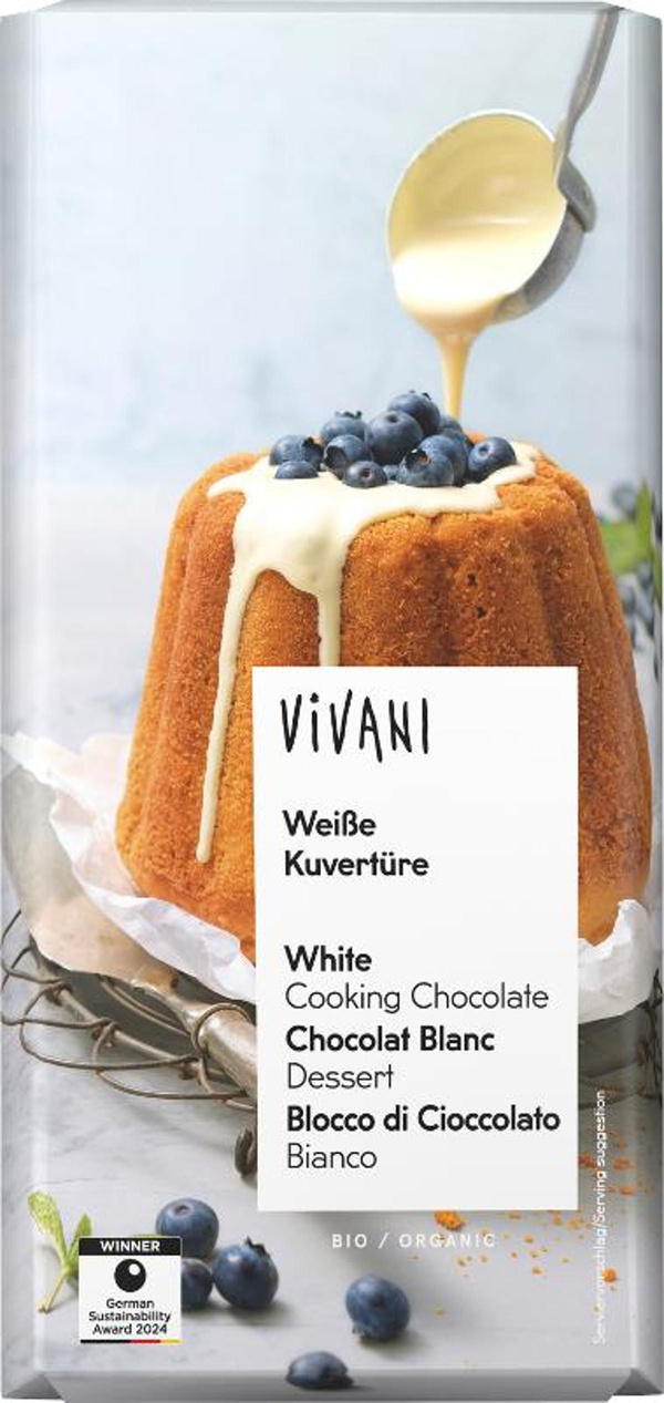 Produktfoto zu Weiße Kuvertüre 150g