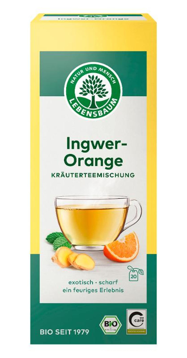 Produktfoto zu Ingwer Orange Tee Teebeutel