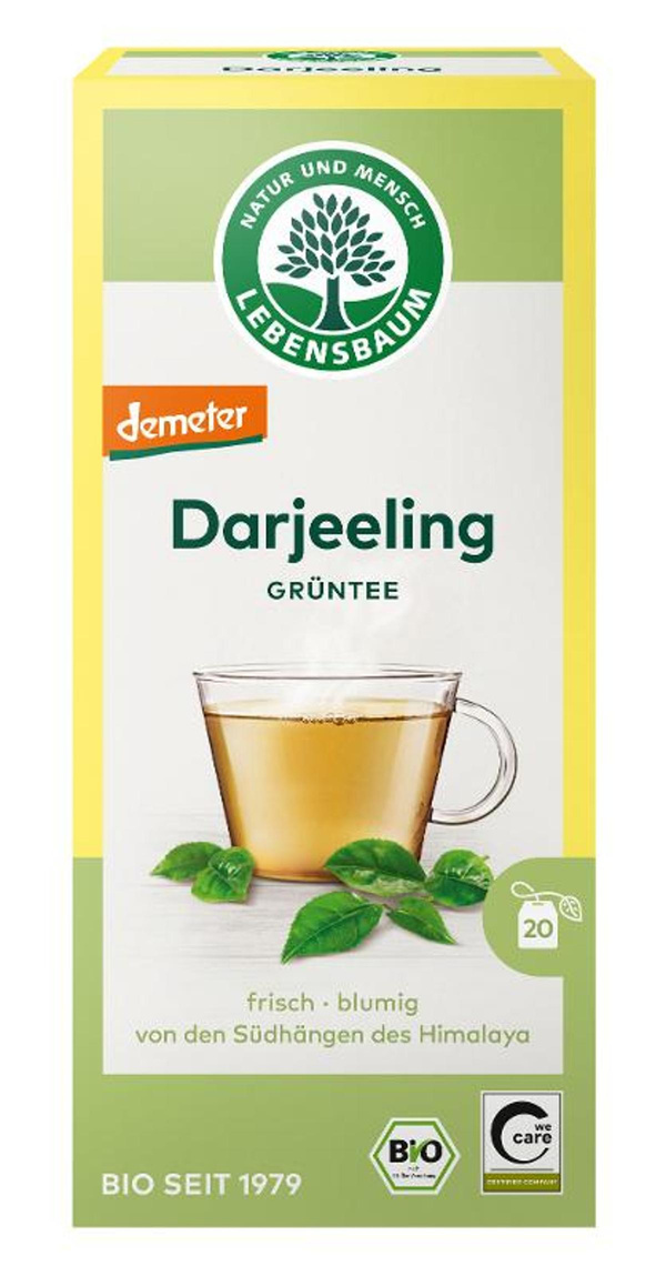 Produktfoto zu Darjeeling Grüntee Teebeutel
