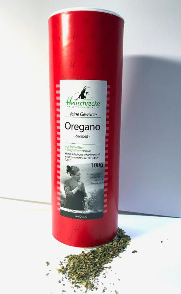 Produktfoto zu Oregano gerebelt in der Dose 100g