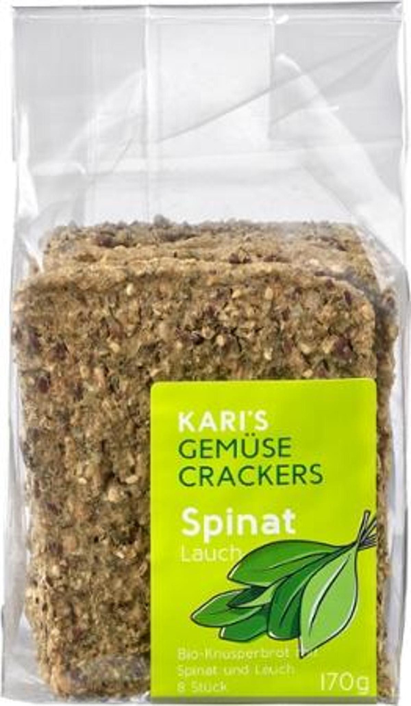 Produktfoto zu Gemüsecracker Spinat Lauch 170g
