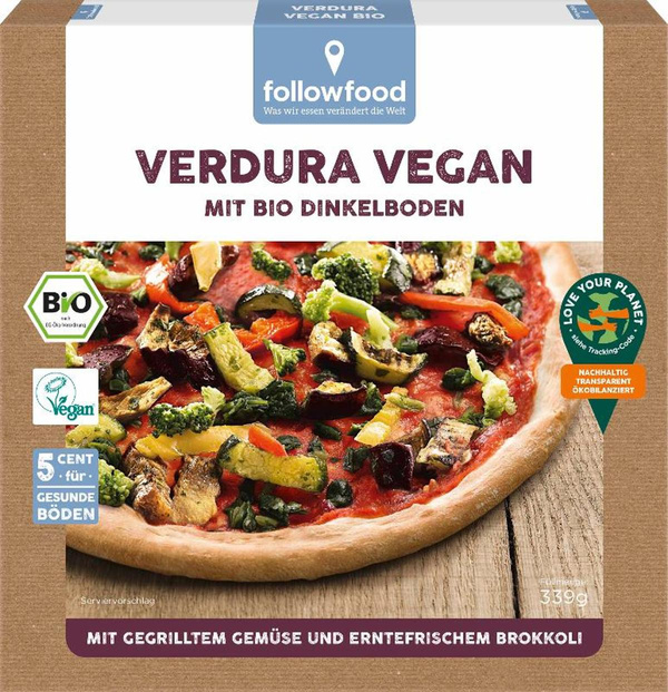 Produktfoto zu Dinkel-Pizza Verdura vegan 339g