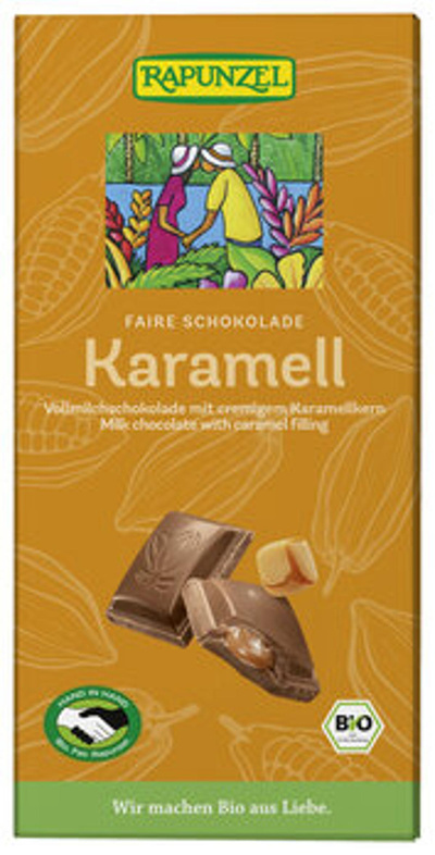 Produktfoto zu Vollmilch Schokolade mit Karamellfüllung