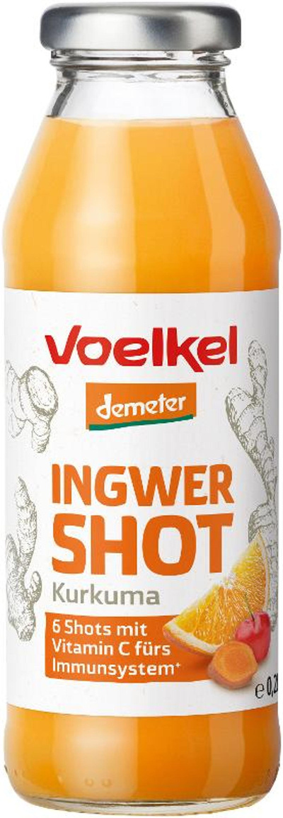 Produktfoto zu Shot Ingwer & Kurkuma demeter 0,28l