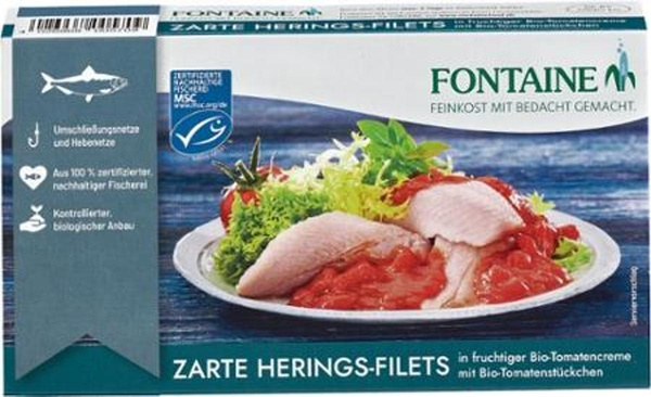 Produktfoto zu Heringfilet in Tomatencr. 120g