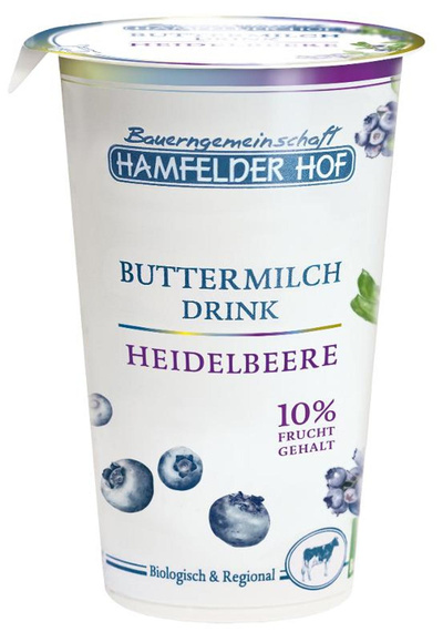 Produktfoto zu Buttermilchdrink Heidelbeere 250ml