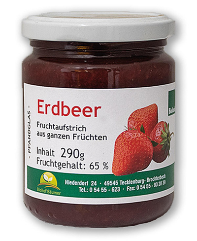 Produktfoto zu Erdbeer Fruchtaufstrich 290g