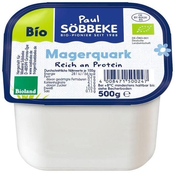 Produktfoto zu Speisequark mager, 500g