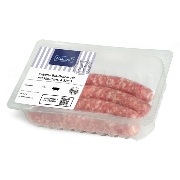 Produktfoto zu Frische Bratwurst mit Kräutern, 3er