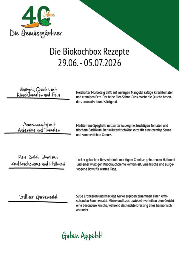 Produktfoto zu Komplett Rezeptblatt