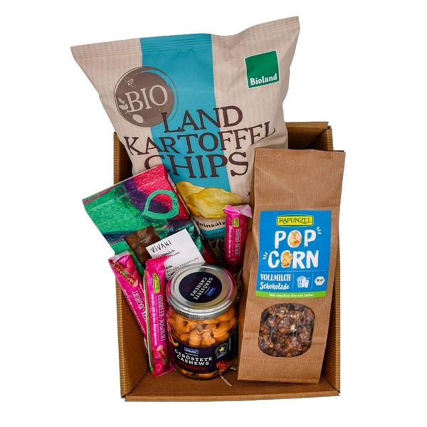 Produktfoto zu Bio-Geschenkbox Knabberspaß