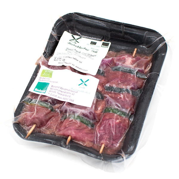 Produktfoto zu Grillspieß vom Rind mit Zucchini Zwiebel ca. 270g