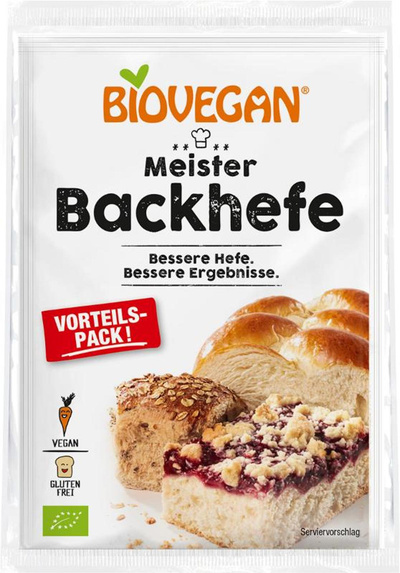 Produktfoto zu Backhefe Bio Meisterhefe 3er