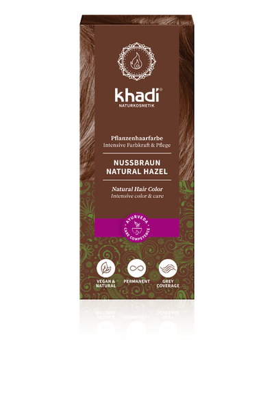 Produktfoto zu Pflanzenhaarfarbe Nußbraun Khadi