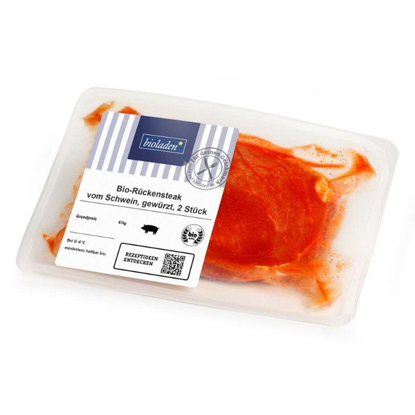 Produktfoto zu Rückensteak Schwein, gewürzt, 2er