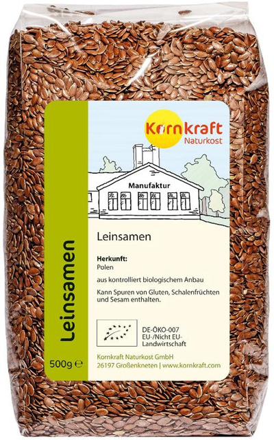 Produktfoto zu VPE 8x500g Leinsamen braun