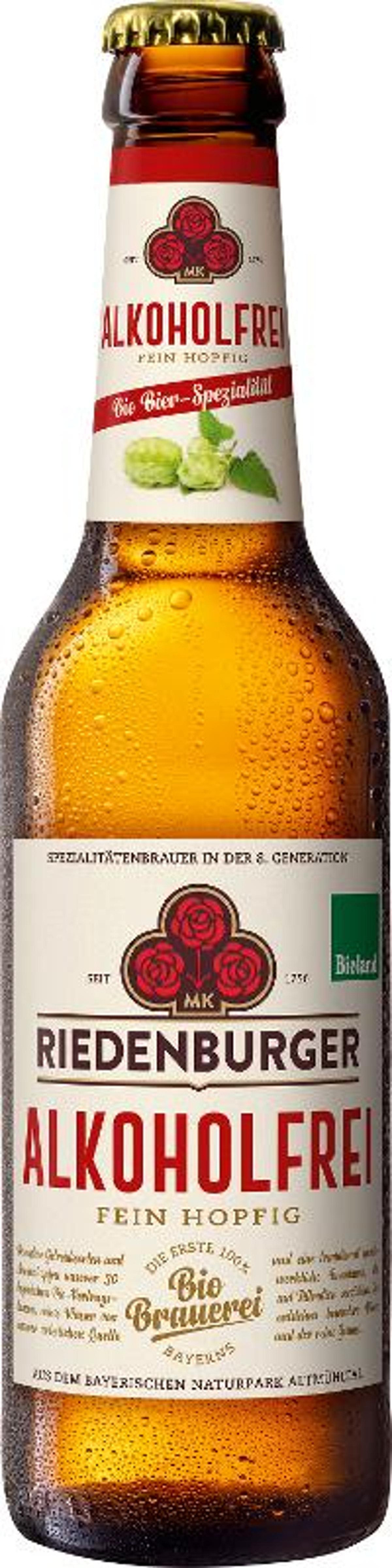 Produktfoto zu Riedenburger alkoholfrei 10x0,33l