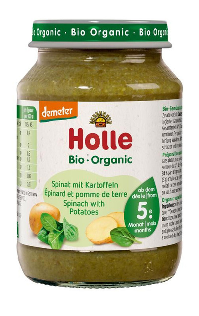 Produktfoto zu Babykost, Spinat mit Kartoffeln 190g