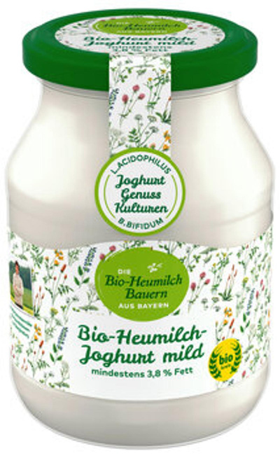 Produktfoto zu Heumilch Joghurt 3,8% mild Natur 500g