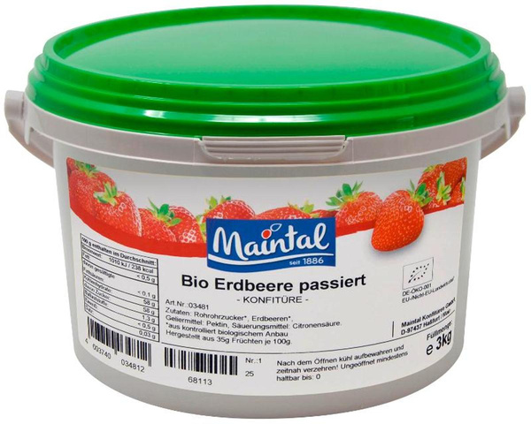 Produktfoto zu Erdbeer Konfitüre passiert 3kg