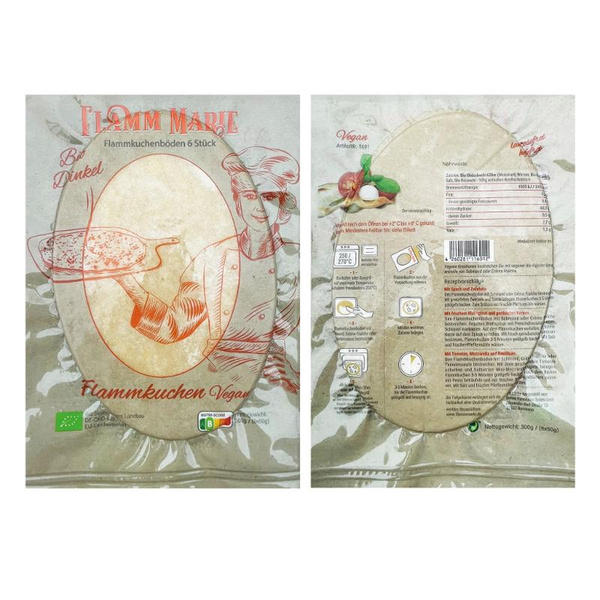 Produktfoto zu Flammkuchenböden Dinkel 300g