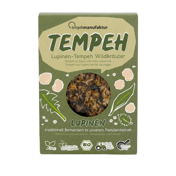 Produktfoto zu Tempeh Lupinen Wildkräuter 200g