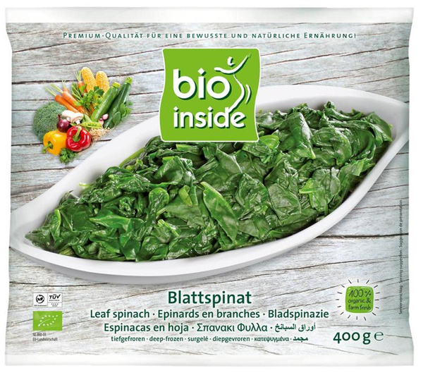 Produktfoto zu Blattspinat port. Beutel 400g TIEFKÜHL