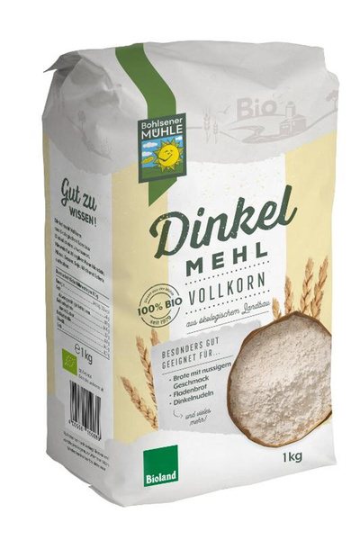 Produktfoto zu VPE 6x1kg Dinkelvollkornmehl