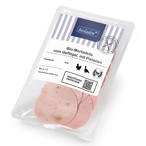 Produktfoto zu Geflügel-Mortadella mit Pistazien 80g