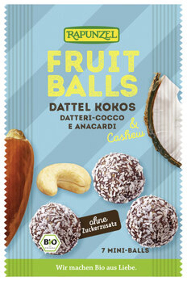 Produktfoto zu Fruit-Balls Dattel-Kokos & Cashew 49g