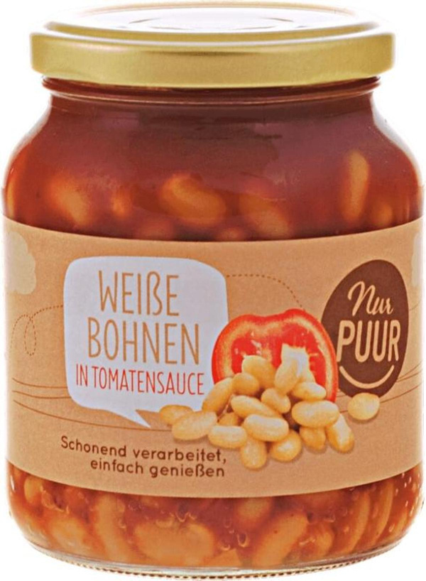 Produktfoto zu Bohnen in Tomatensoße 360g