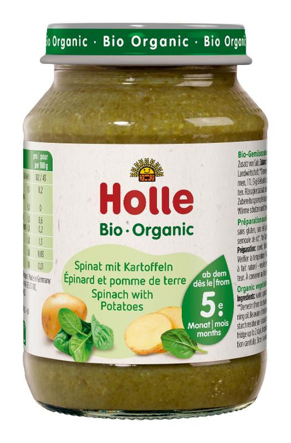 Produktfoto zu Babykost, Spinat mit Kartoffeln 190g