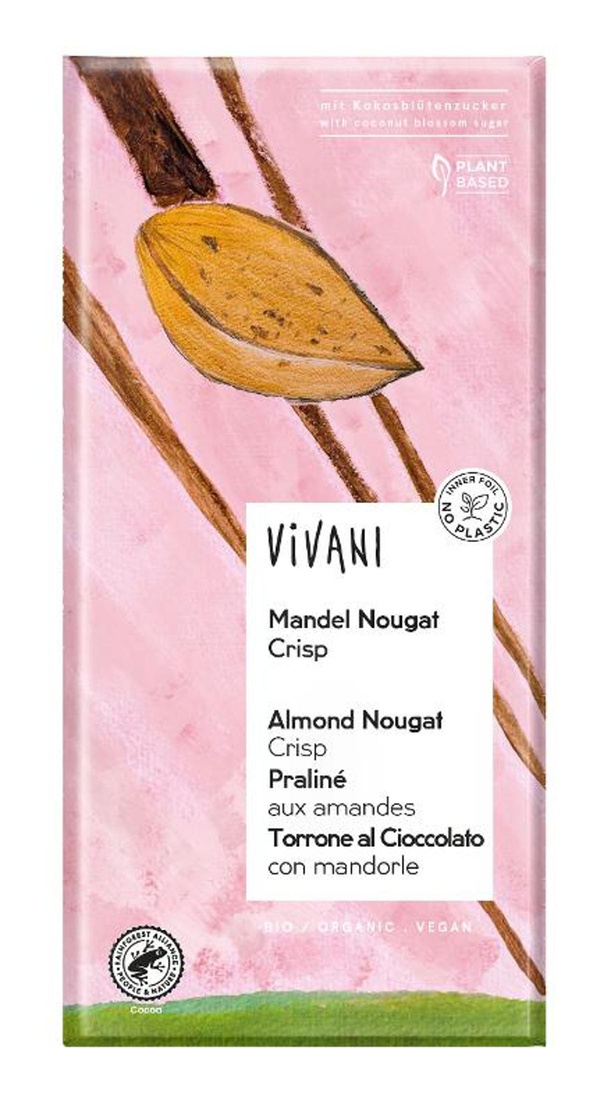 Produktfoto zu Mandel Nougat Crisp 80g