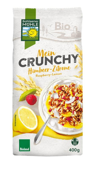 Produktfoto zu Mein Crunchy Zitronen Himbeer 400g