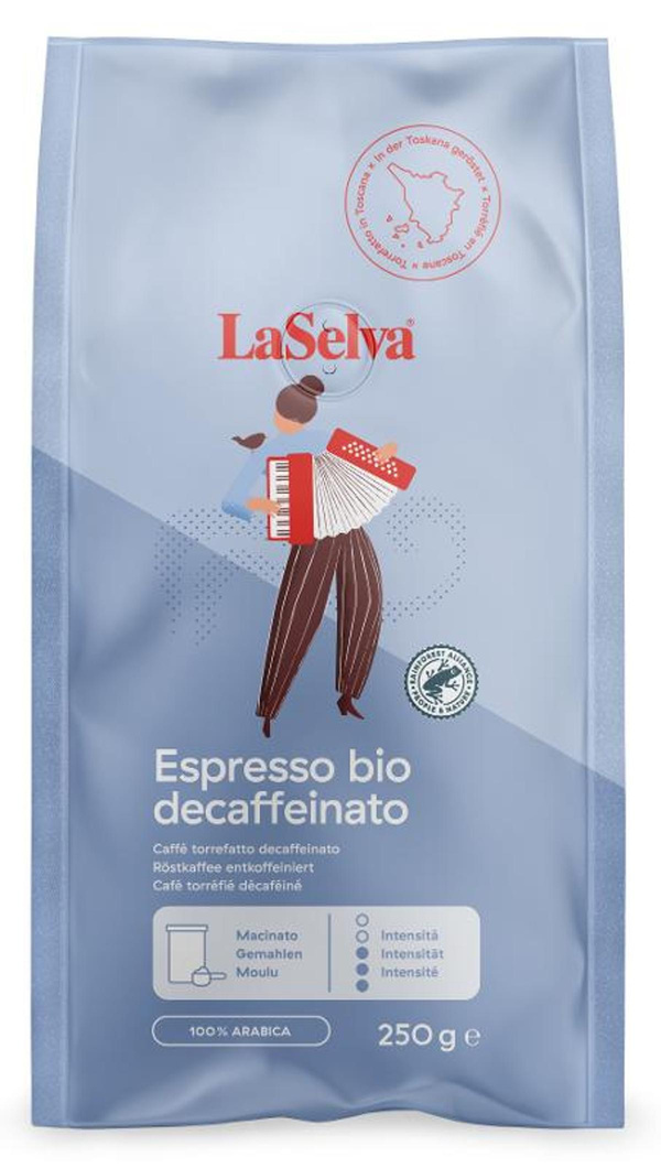 Produktfoto zu La Selva Espresso entkoffeiniert, gemahlen