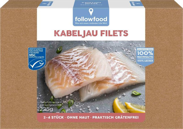 Produktfoto zu Kabeljau Filets MSC 200g TK