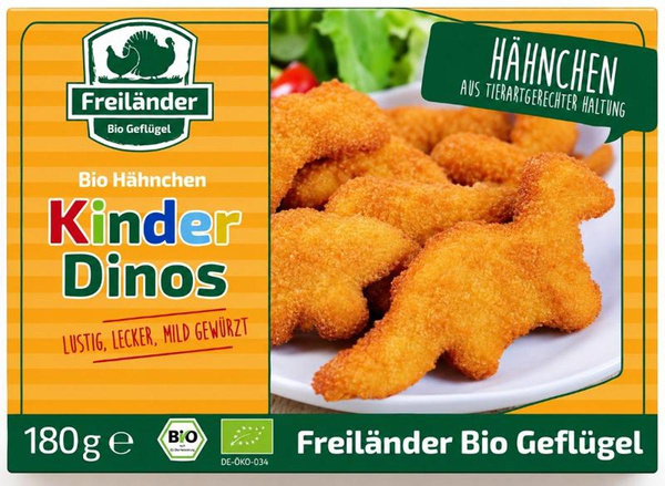 Produktfoto zu Hähnchen Kinder Dinos TK 180g