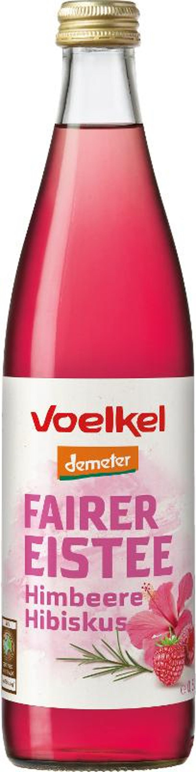 Produktfoto zu Eistee mit Himbeere Hibiskus 0,5l