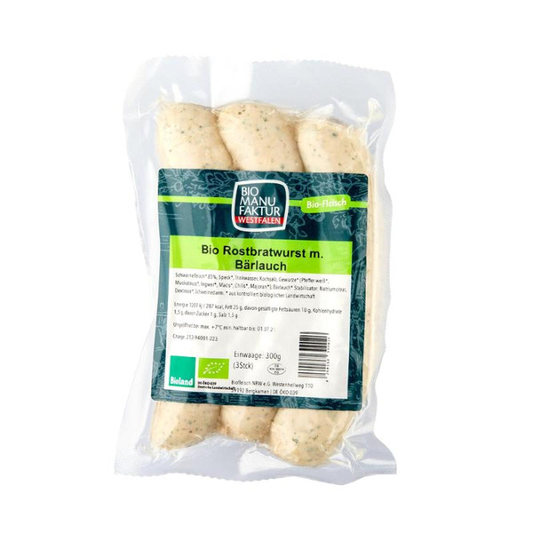 Produktfoto zu Rostbratwurst Bärlauch 3 Stk.